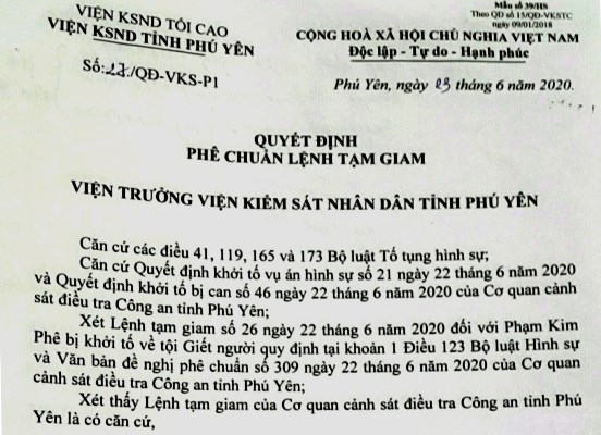 Viện Kiểm Sát Nhân Dân Tỉnh Phú Yên - Phê Chuẩn Quyết Định Khởi Tố Bị Can  Và Lệnh Tạm Giam Bị Can Giết Bé Gái 13 Tuổi